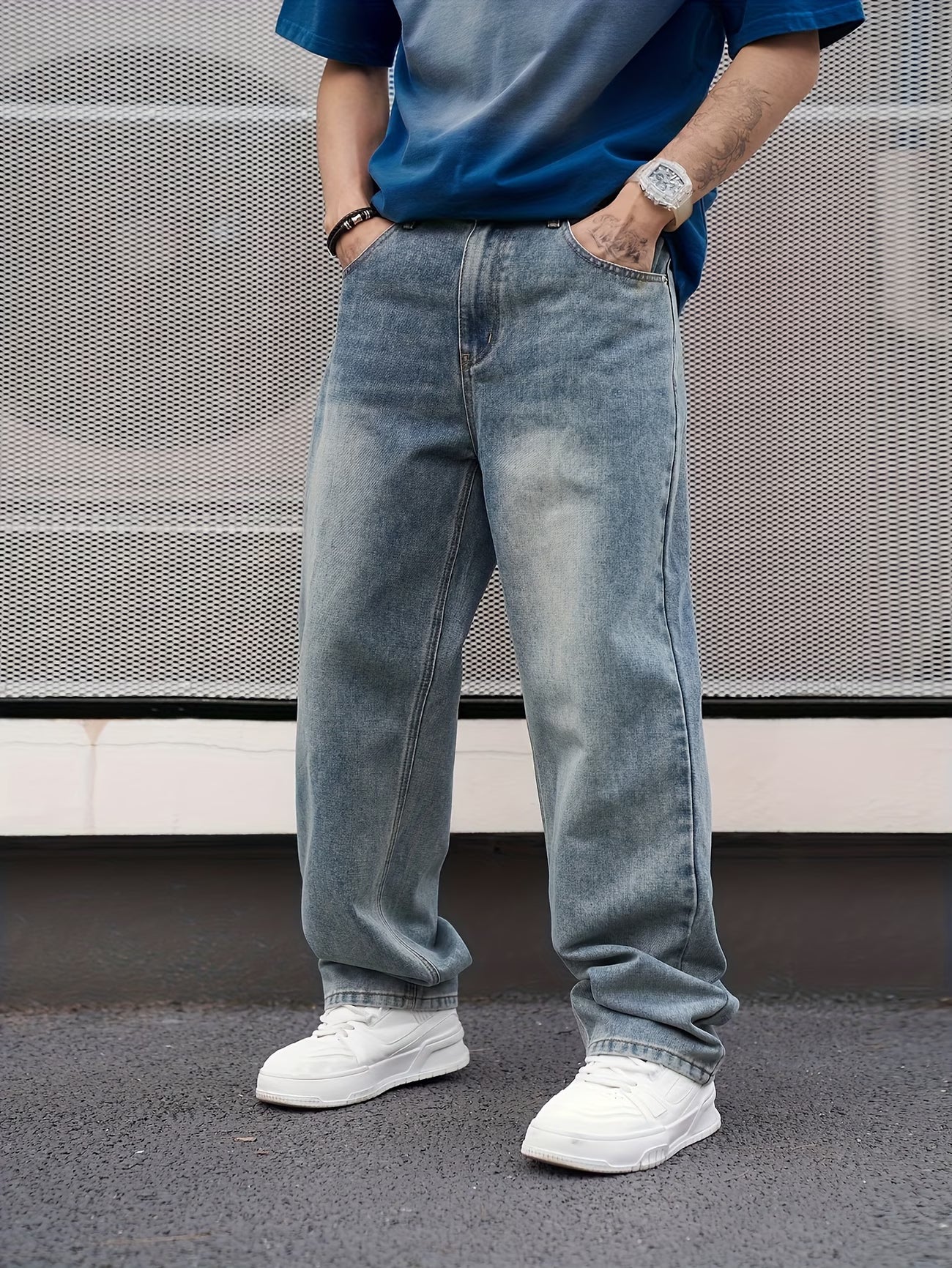 Jeans Casual Lavados para Hombre Versátiles - TB4049