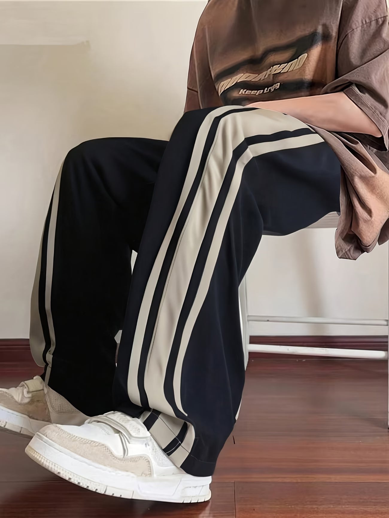 Pantalones Deportivos Hombre Transpirables Rectos Holgados - Urbano Primavera Otoño