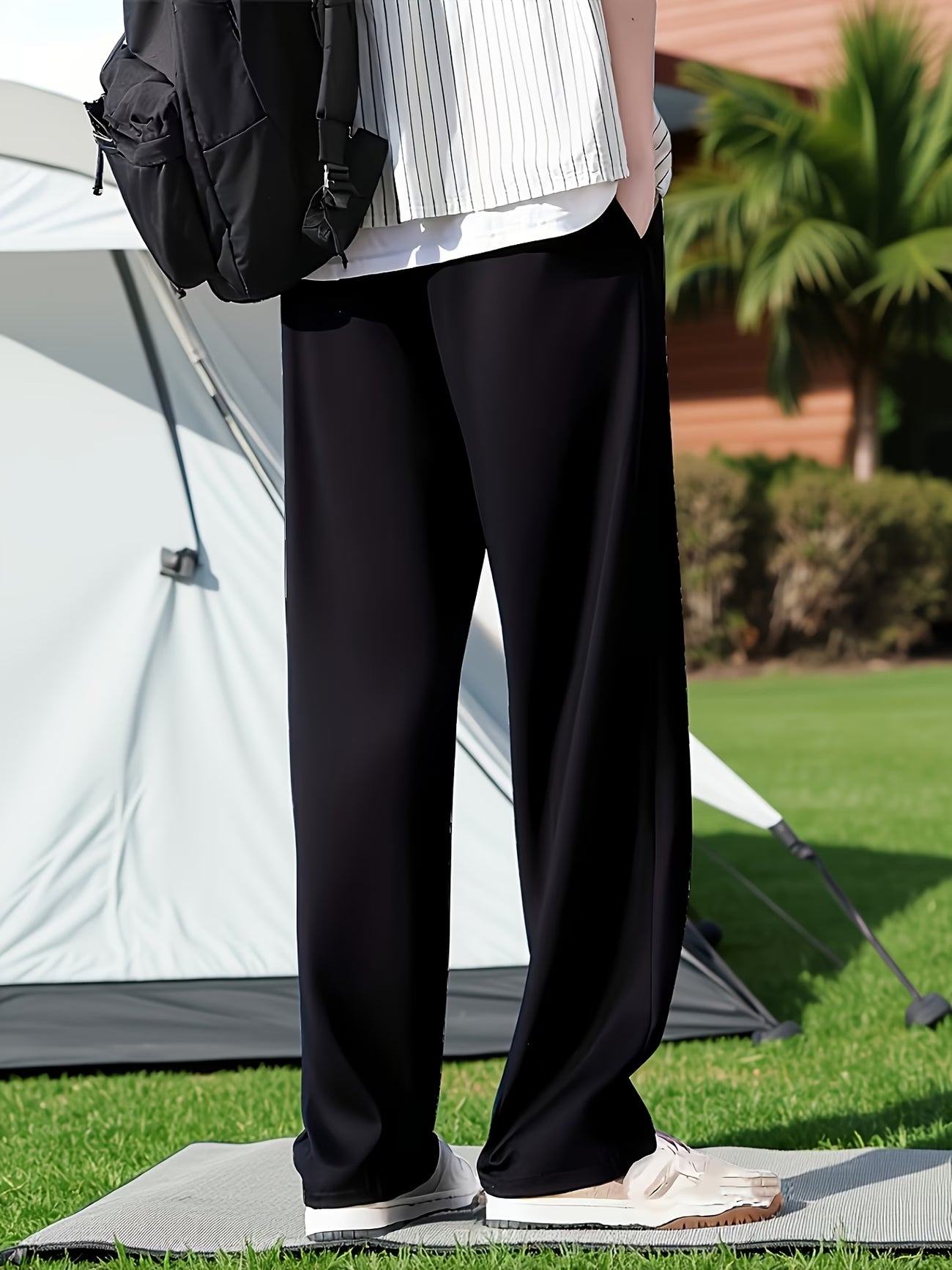 Selección Golden Meow Pantalones Deportivos Delgados de Verano, Pantalones Casuales Rectos y Holgados Versátiles, Pantalones de Secado Rápido para Hombres