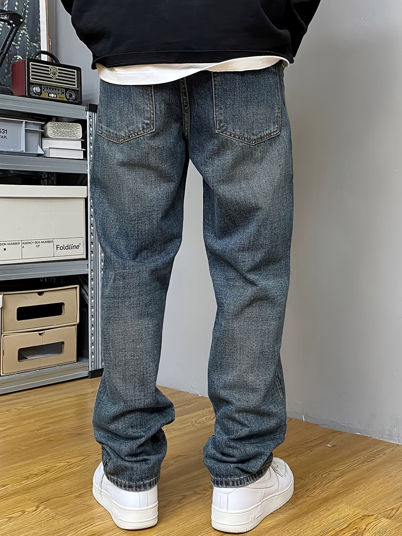 Jeans Vaqueros Y2K Vintage Lavados Pierna Recta - Casual Trabajo