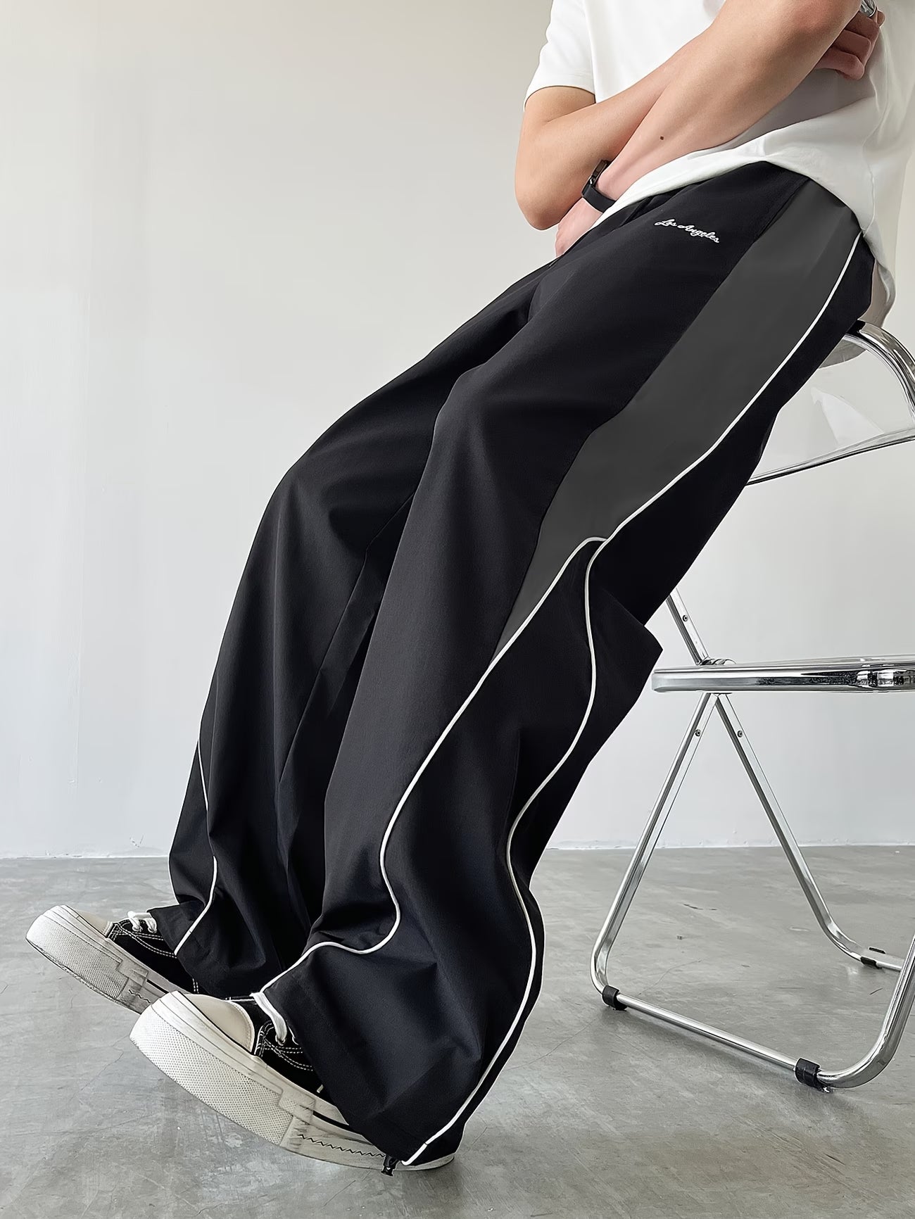 Pantalones Largos Deportivos para Hombre, Modernos y Versátiles con Diseño de Bloques de Color