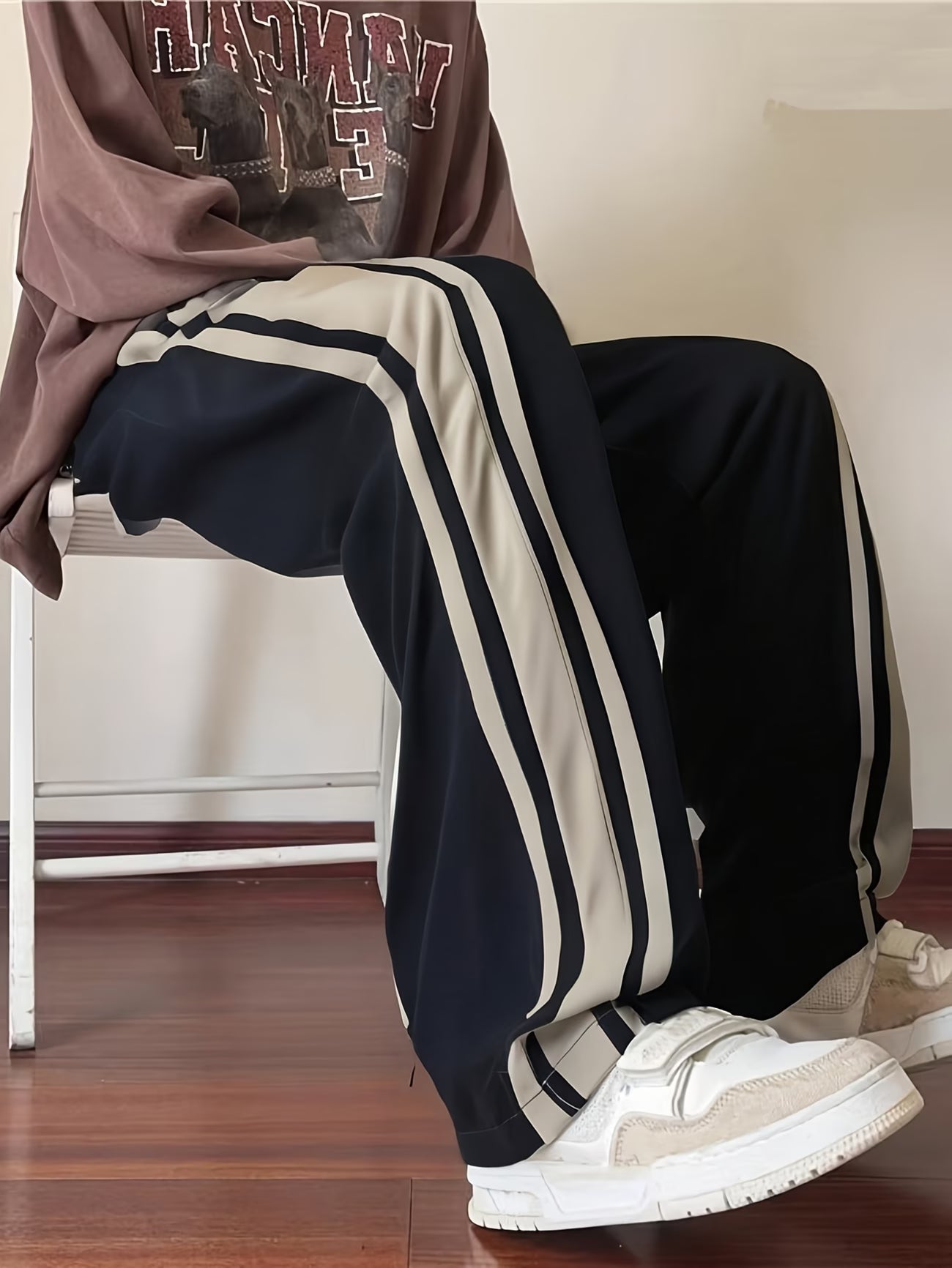 Pantalones Deportivos Hombre Transpirables Rectos Holgados - Urbano Primavera Otoño