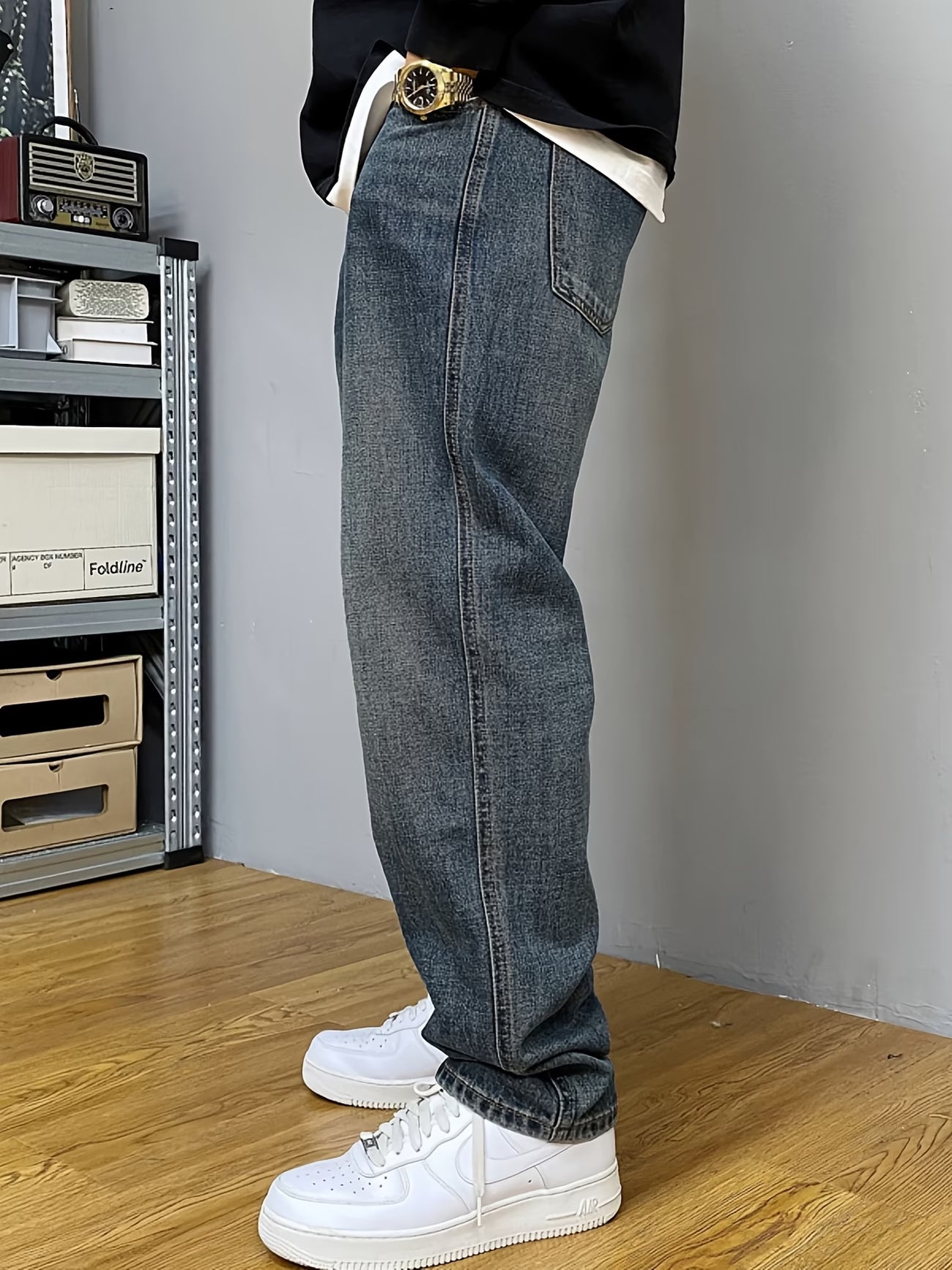 Jeans Vaqueros Y2K Vintage Lavados Pierna Recta - Casual Trabajo