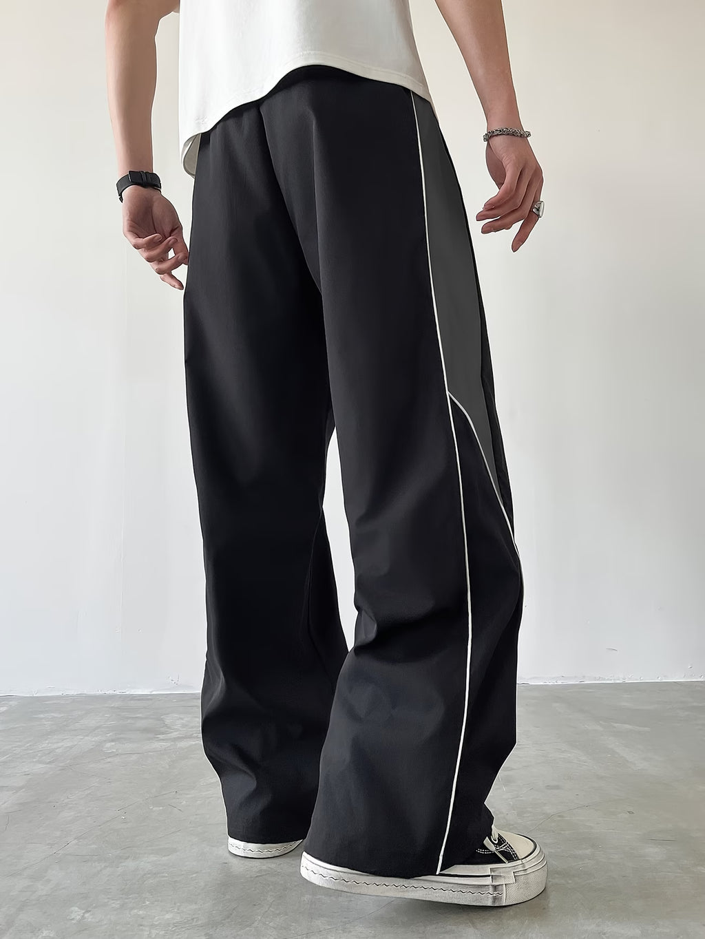 Pantalones Largos Deportivos para Hombre, Modernos y Versátiles con Diseño de Bloques de Color